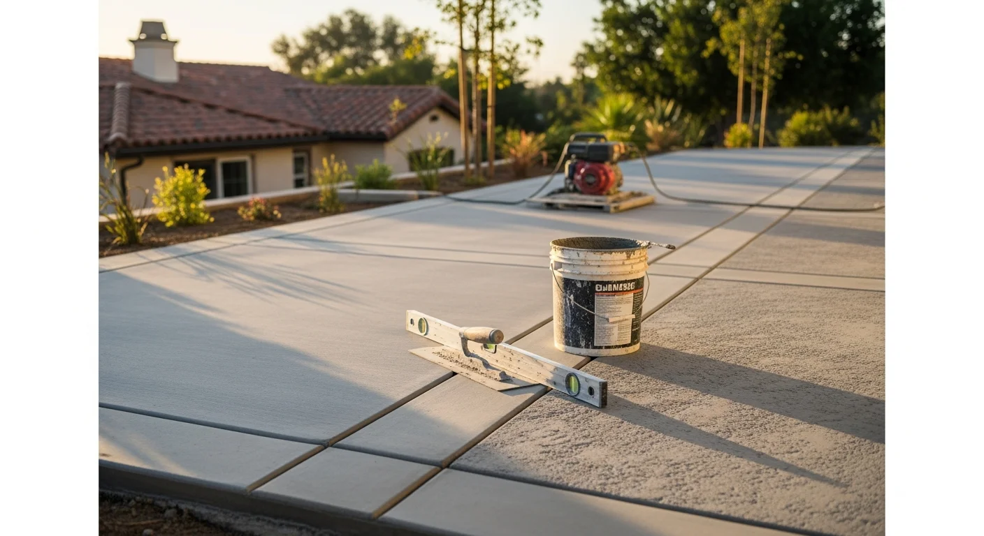Finished concrete patio with decorative finishes