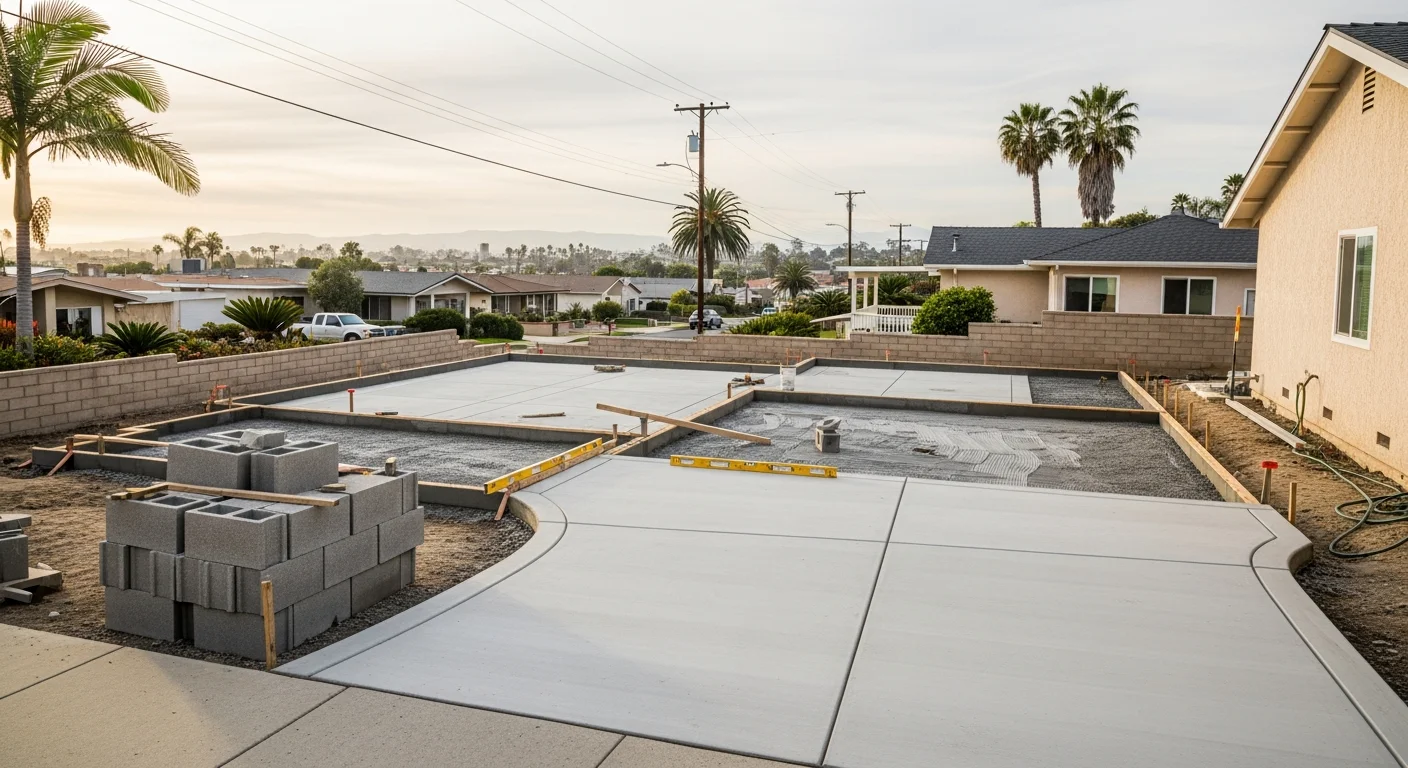 Coastal Oxnard cityscape with residential homes and commercial buildings in Ventura County, California